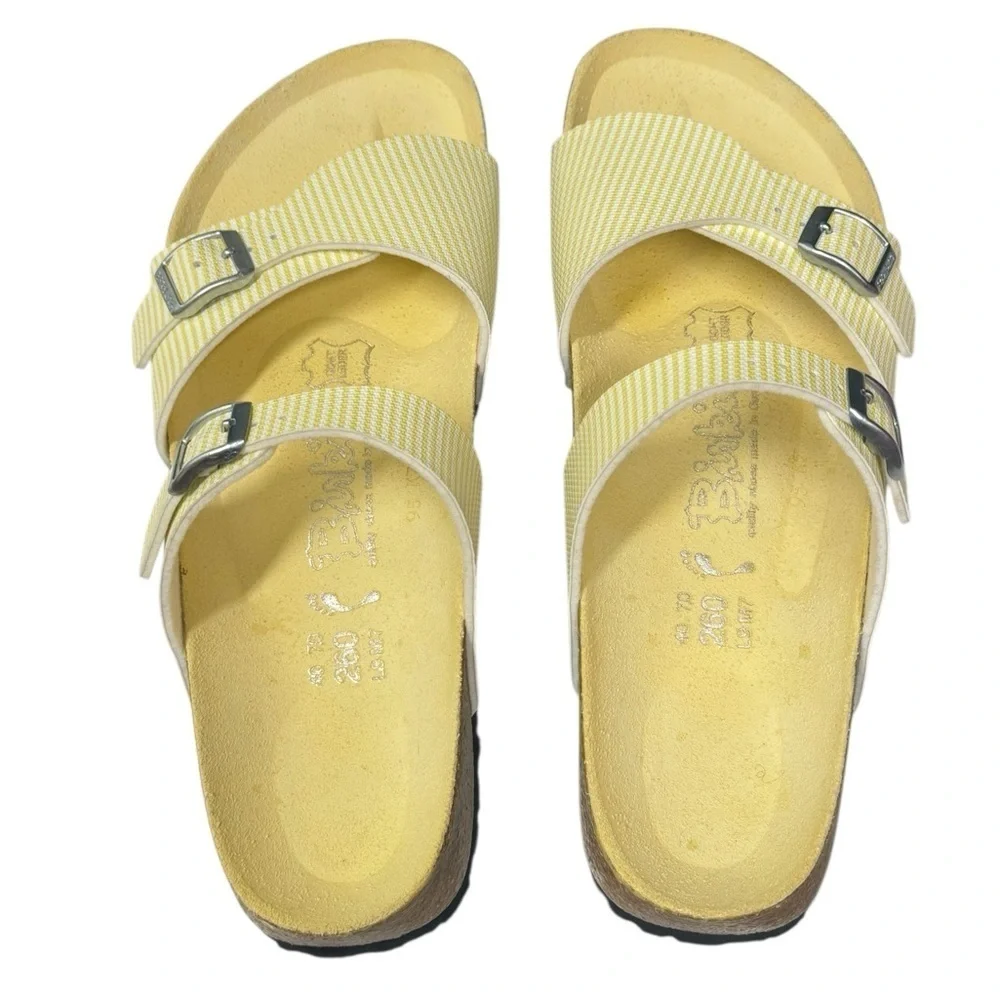 Birkenstock Birki's Aziza Two Strap Sandal
Slides Pinstripe L9 M7 - Picture 2 of 7